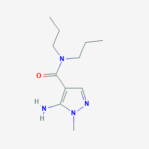 molecular formula C11H20N4O B2997277 5-Amino-1-methyl-N,N-dipropyl-1H-pyrazole-4-carboxamide CAS No. 1547333-95-8