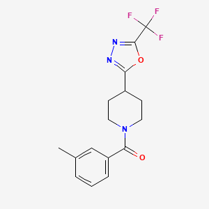 m-Tolyl(4-(5-(trifluoromethyl)-1,3,4-oxadiazol-2-yl)piperidin-1-yl)methanone