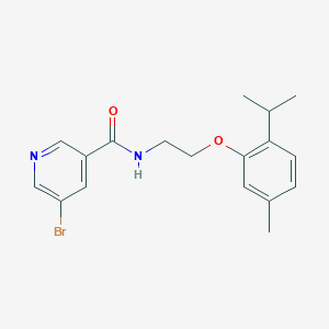molecular formula C18H21BrN2O2 B299728 5-bromo-N-[2-(2-isopropyl-5-methylphenoxy)ethyl]nicotinamide 
