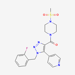 1-{[1-(2-fluorobenzyl)-5-pyridin-4-yl-1H-1,2,3-triazol-4-yl]carbonyl}-4-(methylsulfonyl)piperazine