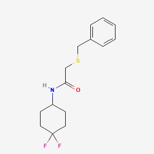 2-(benzylthio)-N-(4,4-difluorocyclohexyl)acetamide