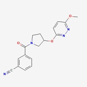 3-(3-((6-Methoxypyridazin-3-yl)oxy)pyrrolidine-1-carbonyl)benzonitrile