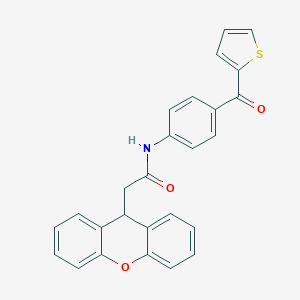 molecular formula C26H19NO3S B299731 N-[4-(2-thienylcarbonyl)phenyl]-2-(9H-xanthen-9-yl)acetamide 