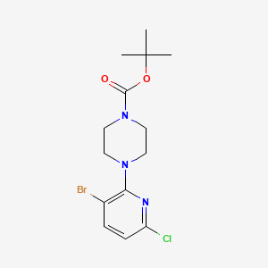 molecular formula C14H19BrClN3O2 B2997310 Tert-butyl 4-(3-bromo-6-chloropyridin-2-yl)piperazine-1-carboxylate CAS No. 2288709-89-5