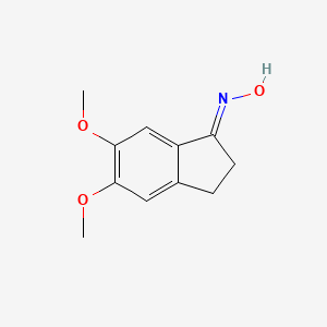 molecular formula C11H13NO3 B2997313 (NE)-N-(5,6-dimethoxy-2,3-dihydroinden-1-ylidene)hydroxylamine CAS No. 15547-61-2