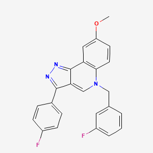 molecular formula C24H17F2N3O B2997314 5-(3-fluorobenzyl)-3-(4-fluorophenyl)-8-methoxy-5H-pyrazolo[4,3-c]quinoline CAS No. 866589-73-3