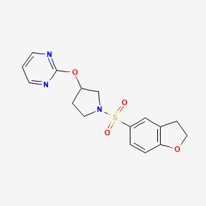 2-((1-((2,3-Dihydrobenzofuran-5-yl)sulfonyl)pyrrolidin-3-yl)oxy)pyrimidine
