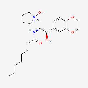 N-[(1R,2R)-1-(2,3-Dihydro-1,4-benzodioxin-6-yl)-1-hydroxy-3-(1-oxidopyrrolidin-1-ium-1-yl)propan-2-yl]octanamide