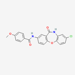 molecular formula C21H15ClN2O4 B2997321 N-(8-chloro-11-oxo-10,11-dihydrodibenzo[b,f][1,4]oxazepin-2-yl)-4-methoxybenzamide CAS No. 922083-84-9