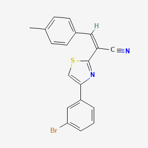 (Z)-2-(4-(3-bromophenyl)thiazol-2-yl)-3-(p-tolyl)acrylonitrile