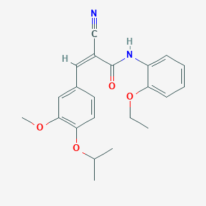 (Z)-2-Cyano-N-(2-ethoxyphenyl)-3-(3-methoxy-4-propan-2-yloxyphenyl)prop-2-enamide