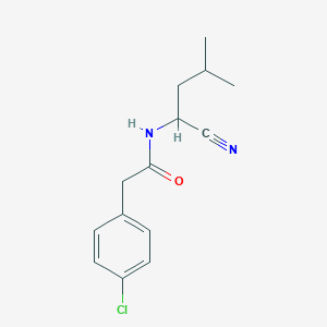 2-(4-chlorophenyl)-N-(1-cyano-3-methylbutyl)acetamide