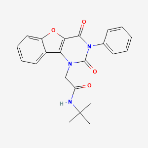 N-tert-butyl-2-(2,4-dioxo-3-phenyl-[1]benzofuro[3,2-d]pyrimidin-1-yl)acetamide