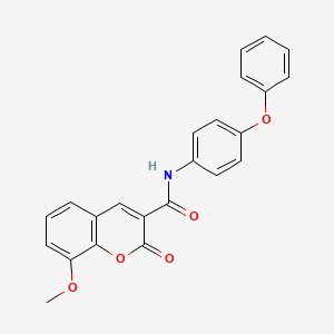 molecular formula C23H17NO5 B2997342 8-methoxy-2-oxo-N-(4-phenoxyphenyl)-2H-chromene-3-carboxamide CAS No. 317327-48-3