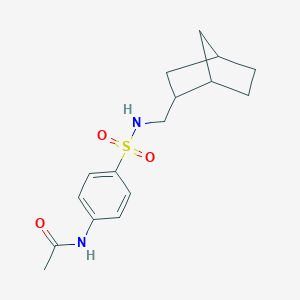 molecular formula C16H22N2O3S B299735 N-(4-{[(bicyclo[2.2.1]hept-2-ylmethyl)amino]sulfonyl}phenyl)acetamide 