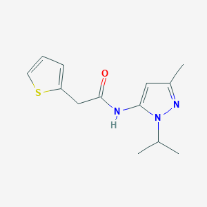 molecular formula C13H17N3OS B2997352 N-(1-isopropyl-3-methyl-1H-pyrazol-5-yl)-2-(thiophen-2-yl)acetamide CAS No. 1234814-52-8