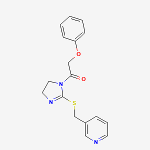 3-({[1-(phenoxyacetyl)-4,5-dihydro-1H-imidazol-2-yl]thio}methyl)pyridine