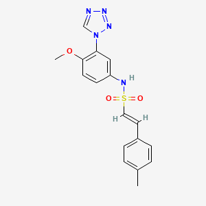(E)-N-[4-Methoxy-3-(tetrazol-1-yl)phenyl]-2-(4-methylphenyl)ethenesulfonamide
