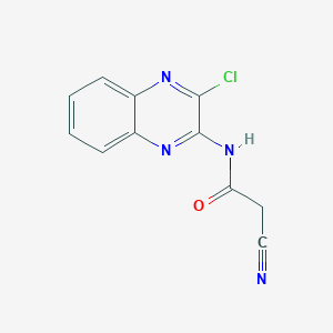 molecular formula C11H7ClN4O B2997364 N-(3-chloroquinoxalin-2-yl)-2-cyanoacetamide CAS No. 554404-06-7