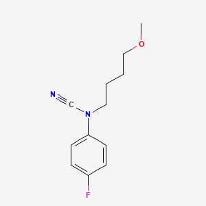 molecular formula C12H15FN2O B2997366 (4-Fluorophenyl)-(4-methoxybutyl)cyanamide CAS No. 1825569-96-7