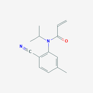 molecular formula C14H16N2O B2997369 N-(2-Cyano-5-methylphenyl)-N-propan-2-ylprop-2-enamide CAS No. 2361641-63-4