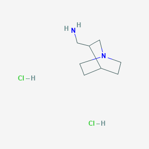 molecular formula C8H18Cl2N2 B2997371 {1-Azabicyclo[2.2.2]octan-3-yl}methanamine dihydrochloride CAS No. 865887-14-5