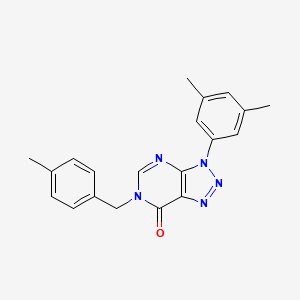 molecular formula C20H19N5O B2997372 3-(3,5-Dimethylphenyl)-6-[(4-methylphenyl)methyl]triazolo[4,5-d]pyrimidin-7-one CAS No. 893924-05-5