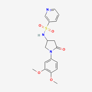 N-(1-(3,4-dimethoxyphenyl)-5-oxopyrrolidin-3-yl)pyridine-3-sulfonamide