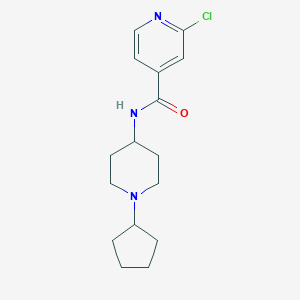 molecular formula C16H22ClN3O B2997393 2-Chloro-N-(1-cyclopentylpiperidin-4-yl)pyridine-4-carboxamide CAS No. 2224179-15-9