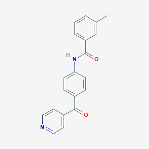 molecular formula C20H16N2O2 B299740 N-(4-isonicotinoylphenyl)-3-methylbenzamide 