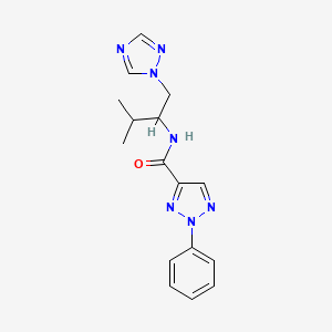 molecular formula C16H19N7O B2997403 N-(3-methyl-1-(1H-1,2,4-triazol-1-yl)butan-2-yl)-2-phenyl-2H-1,2,3-triazole-4-carboxamide CAS No. 2034306-16-4