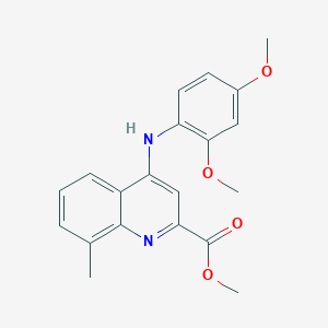 molecular formula C20H20N2O4 B2997417 Methyl 4-((2,4-dimethoxyphenyl)amino)-8-methylquinoline-2-carboxylate CAS No. 1207055-60-4