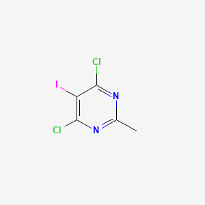 molecular formula C5H3Cl2IN2 B2997419 4,6-Dichloro-5-iodo-2-methylpyrimidine CAS No. 111079-21-1