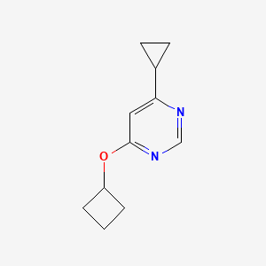 molecular formula C11H14N2O B2997420 4-Cyclobutoxy-6-cyclopropylpyrimidine CAS No. 2176124-45-9