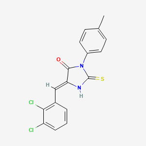 5-[(2,3-Dichlorophenyl)methylidene]-3-(4-methylphenyl)-2-sulfanylideneimidazolidin-4-one