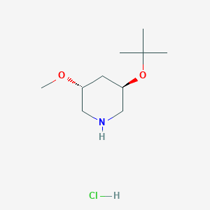 molecular formula C10H22ClNO2 B2997436 (3R,5R)-3-Methoxy-5-[(2-methylpropan-2-yl)oxy]piperidine;hydrochloride CAS No. 2567488-90-6