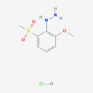 molecular formula C8H13ClN2O3S B2997444 (2-Methanesulfonyl-6-methoxyphenyl)hydrazine hydrochloride CAS No. 1803598-65-3