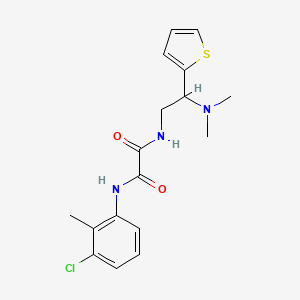 molecular formula C17H20ClN3O2S B2997453 N1-(3-chloro-2-methylphenyl)-N2-(2-(dimethylamino)-2-(thiophen-2-yl)ethyl)oxalamide CAS No. 942012-03-5