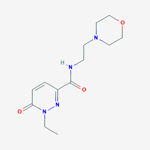 molecular formula C13H20N4O3 B2997458 1-乙基-N-(2-吗啉乙基)-6-氧代-1,6-二氢哒嗪-3-甲酰胺 CAS No. 1049525-30-5