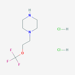 molecular formula C7H15Cl2F3N2O B2997459 1-[2-(Trifluoromethoxy)ethyl]piperazine dihydrochloride CAS No. 1909320-19-9