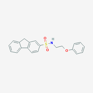 molecular formula C21H19NO3S B299746 N-(2-phenoxyethyl)-9H-fluorene-2-sulfonamide 