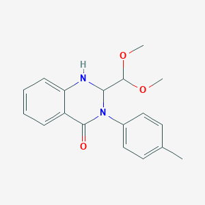 molecular formula C18H20N2O3 B299748 2-(dimethoxymethyl)-3-(4-methylphenyl)-2,3-dihydro-4(1H)-quinazolinone 
