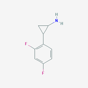 molecular formula C9H9F2N B2997480 2-(2,4-Difluorophenyl)cyclopropan-1-amine CAS No. 1001318-18-8