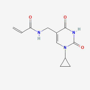 molecular formula C11H13N3O3 B2997484 N-[(1-Cyclopropyl-2,4-dioxopyrimidin-5-yl)methyl]prop-2-enamide CAS No. 2305568-07-2