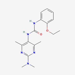 molecular formula C17H23N5O2 B2997487 1-(2-(二甲氨基)-4,6-二甲基嘧啶-5-基)-3-(2-乙氧基苯基)脲 CAS No. 1448122-41-5