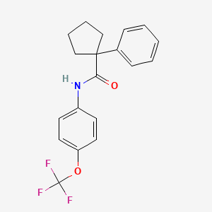 1-phenyl-N-[4-(trifluoromethoxy)phenyl]cyclopentane-1-carboxamide