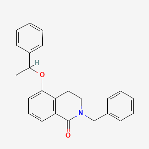 molecular formula C24H23NO2 B2997504 2-Benzyl-5-(1-phenylethoxy)-3,4-dihydroisoquinolin-1-one CAS No. 850905-35-0