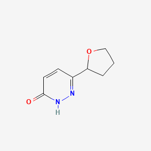 molecular formula C8H10N2O2 B2997505 3-(Oxolan-2-yl)-1H-pyridazin-6-one CAS No. 1896594-34-5