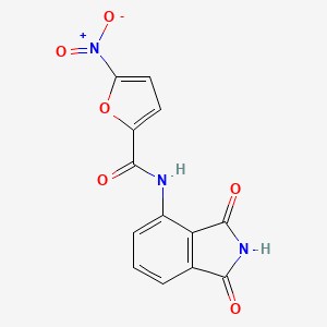 molecular formula C13H7N3O6 B2997514 N-(1,3-二氧代异吲哚-4-基)-5-硝基呋喃-2-甲酰胺 CAS No. 307326-25-6