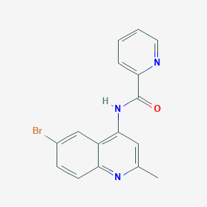 molecular formula C16H12BrN3O B2997516 N-(6-bromo-2-methylquinolin-4-yl)pyridine-2-carboxamide CAS No. 951932-19-7